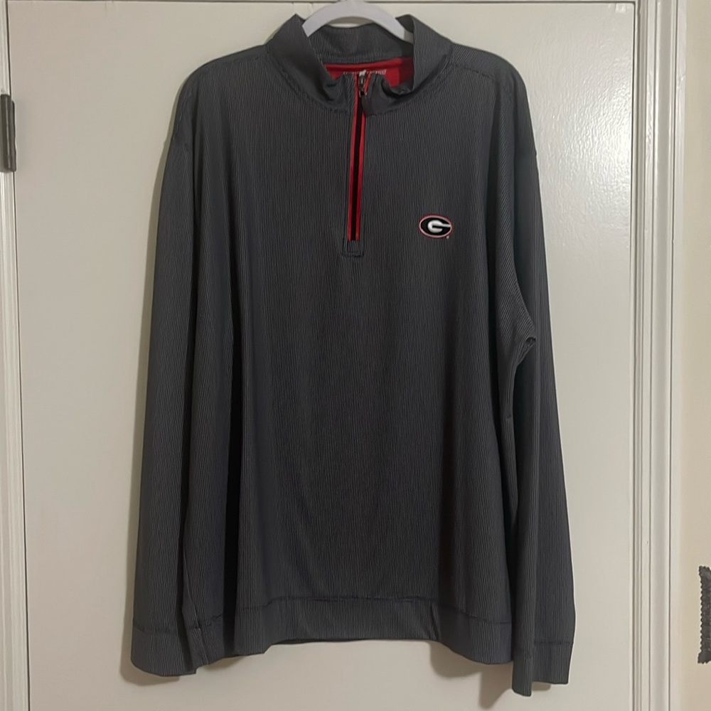 Men’s performance University of Georgia houndstooth quarter zip pullover